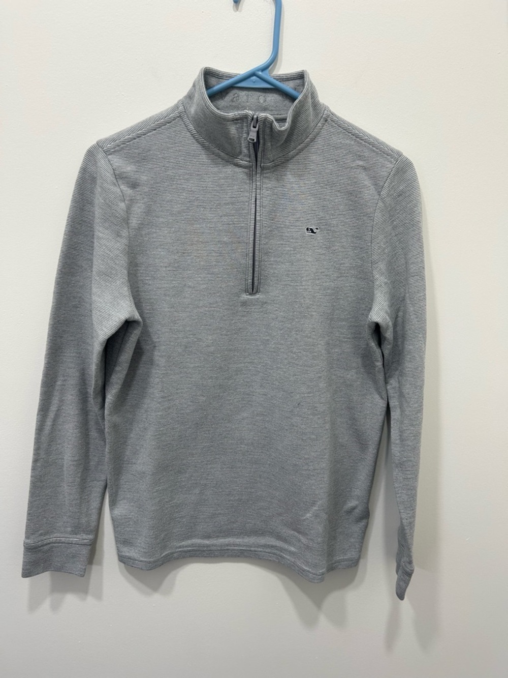 Vineyard Vines Saltwater 1/4 Zip Men’s XL Grey‎ Striped Preppy Pullover